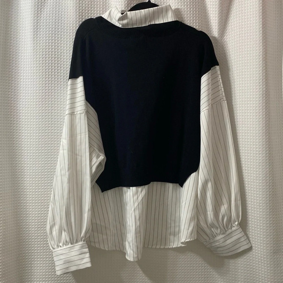 NWT Avantlook Striped Splicing Top - Picture 5 of 8